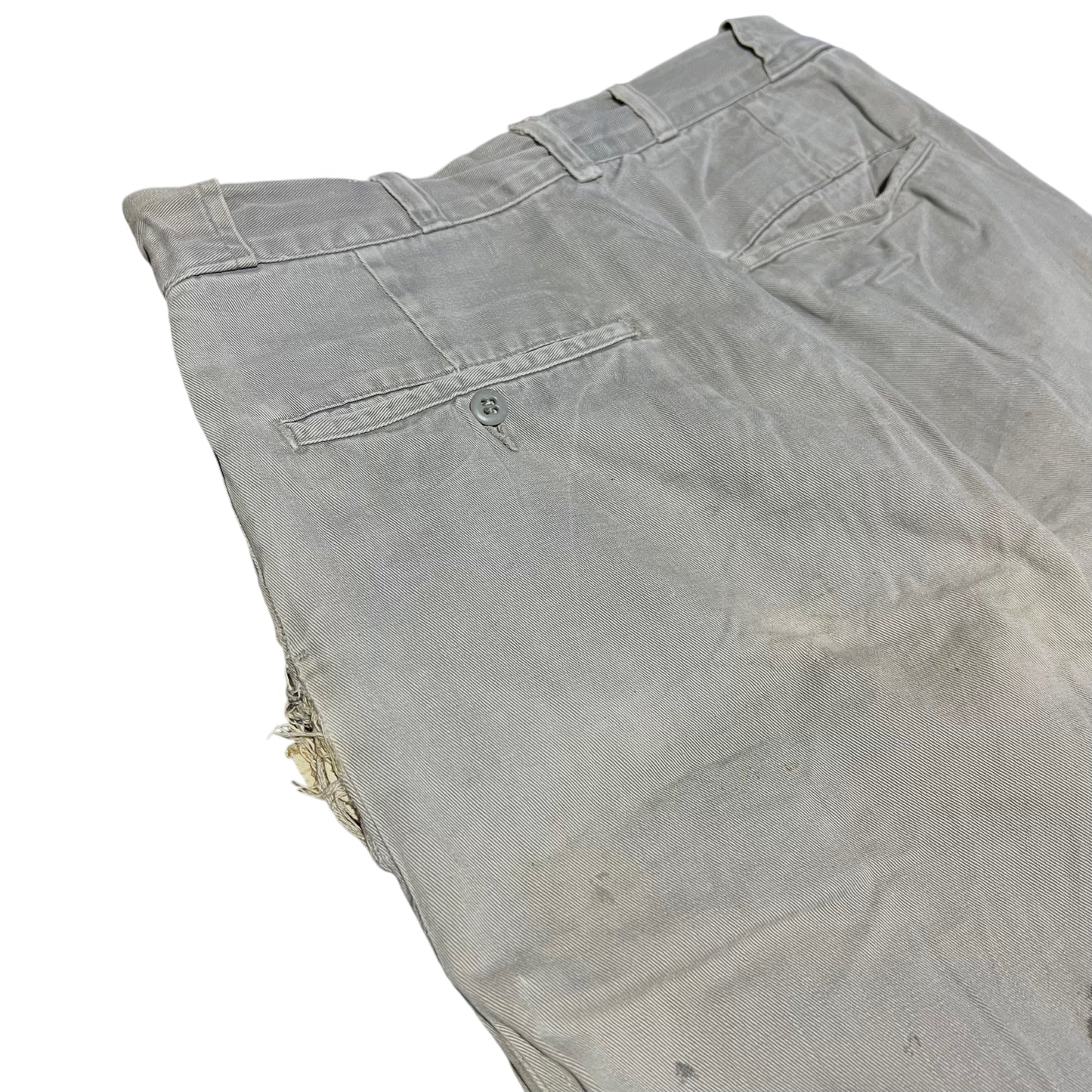 1950s Gray sail cloth chino work pants (28w)