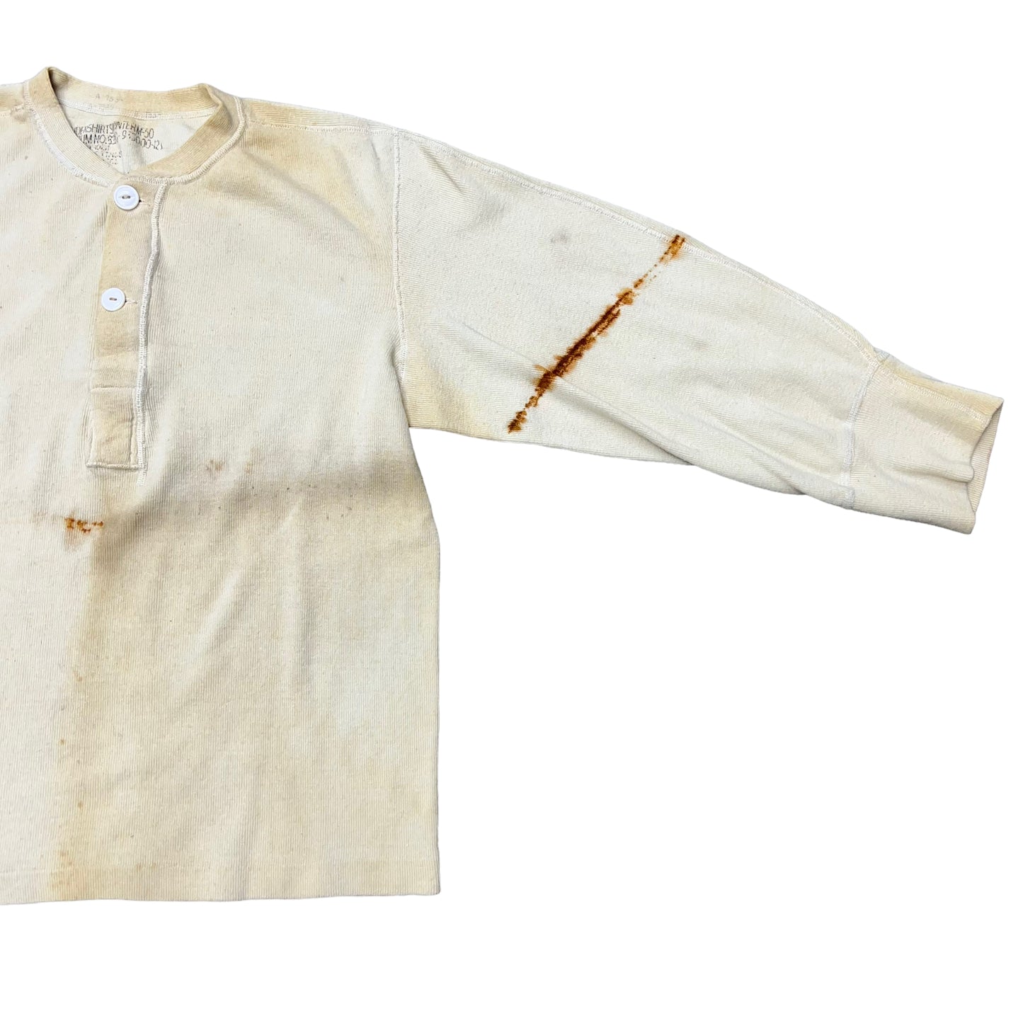 1940s WWII white thermal sweat (M)