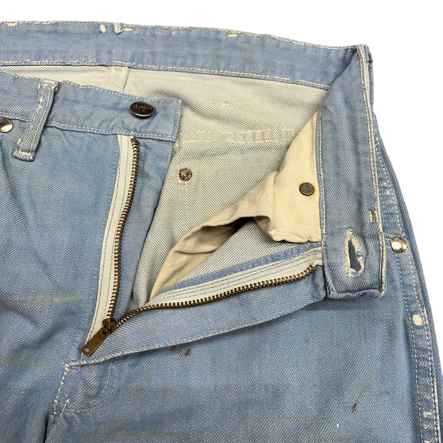 1950s Wrangler Blue Bell light blue denim repaired (28w)