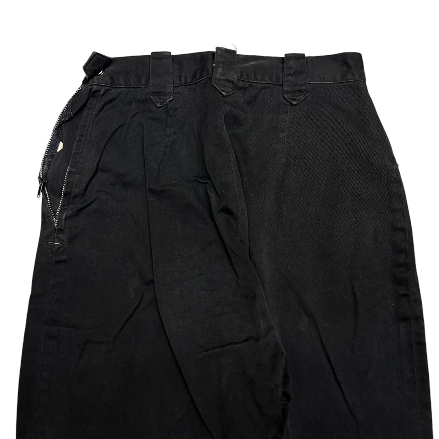 1950s Levi’s women’s black pearl snap cotton side zips (24w)