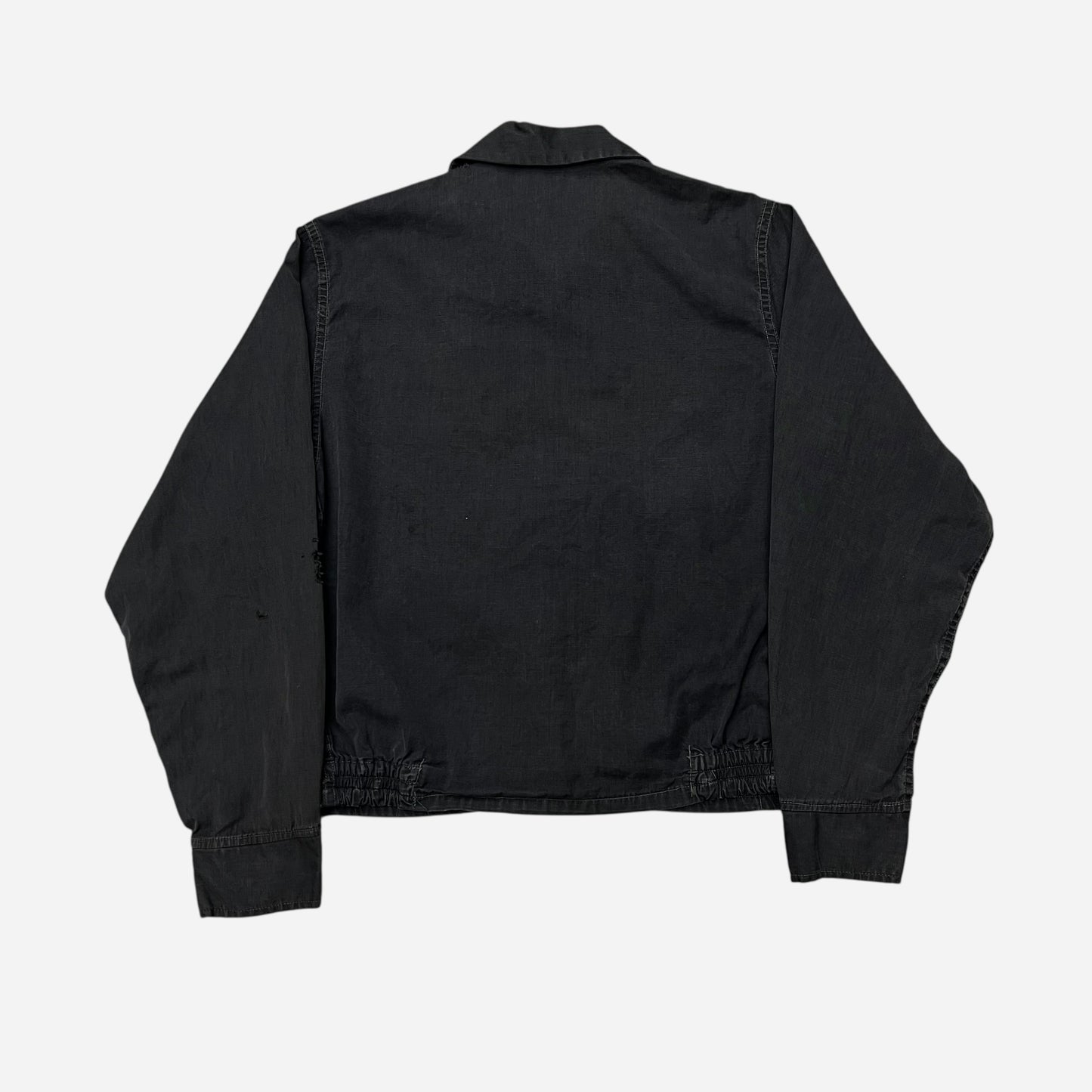 1950s Black cotton light weight boxy jacket (S/M)