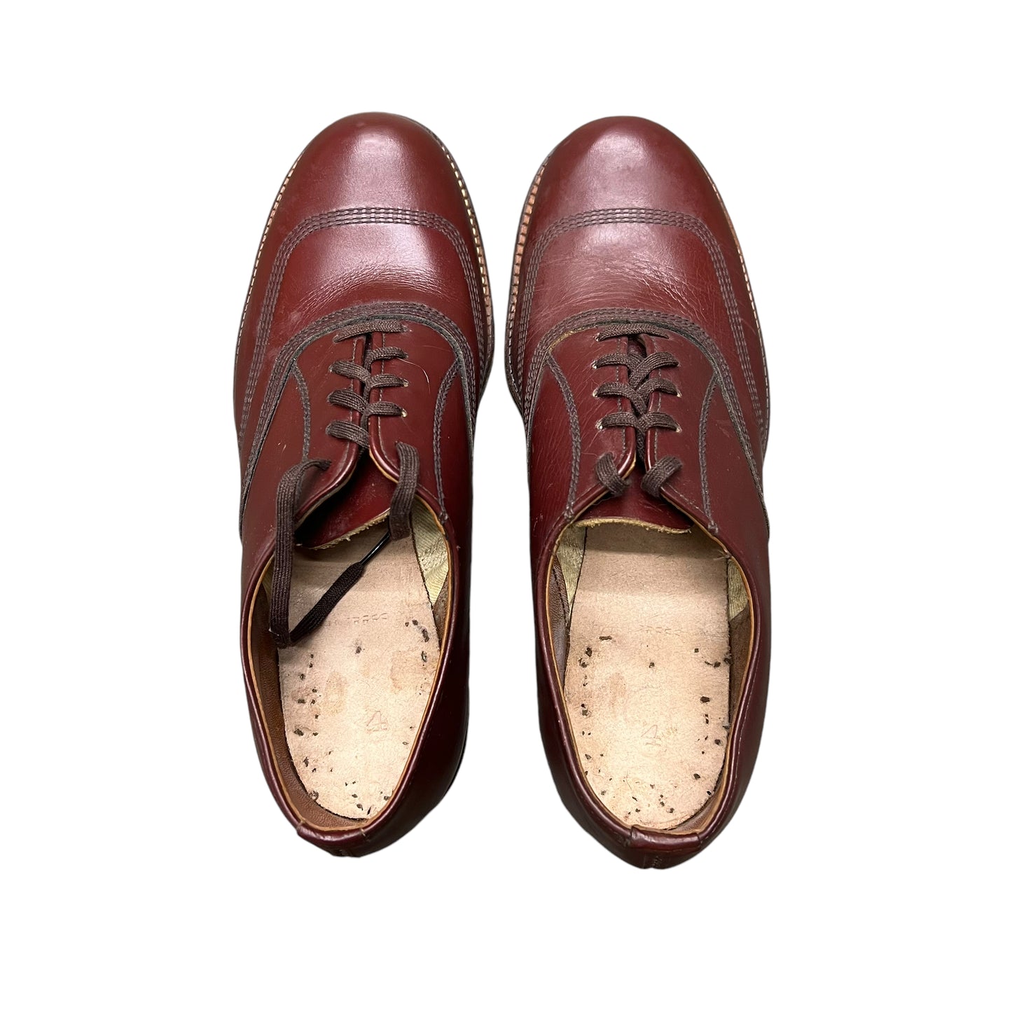 1940s NOS brown leather shoes (Men’s 4, women’s 5.5)