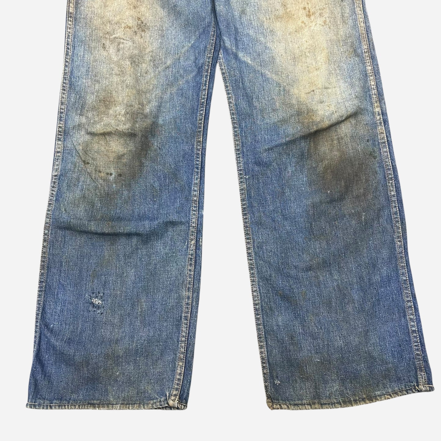 1930s Unbranded donut button fly carpenter denim jeans (32w)