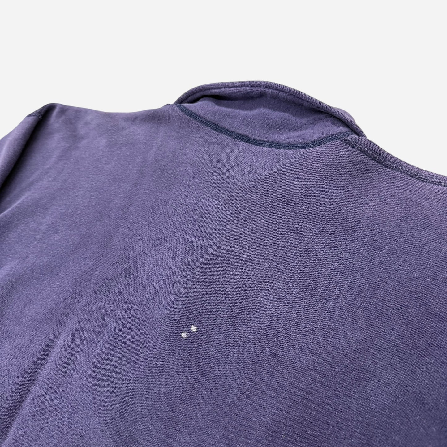 1950s Cotton quarter zip collared sweatshirt sun faded purple/blue (L)
