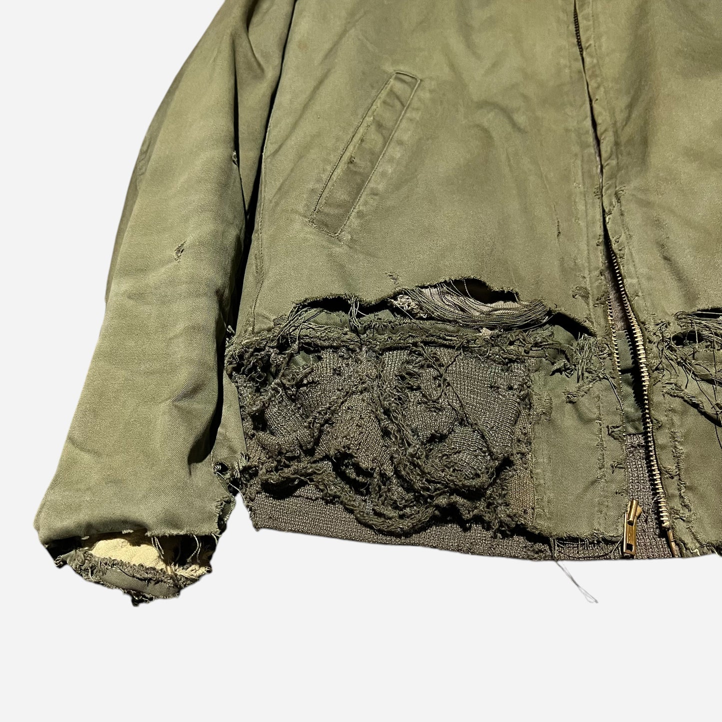 1940s Private purchase green hbt collar alpaca lined jacket (S/M)