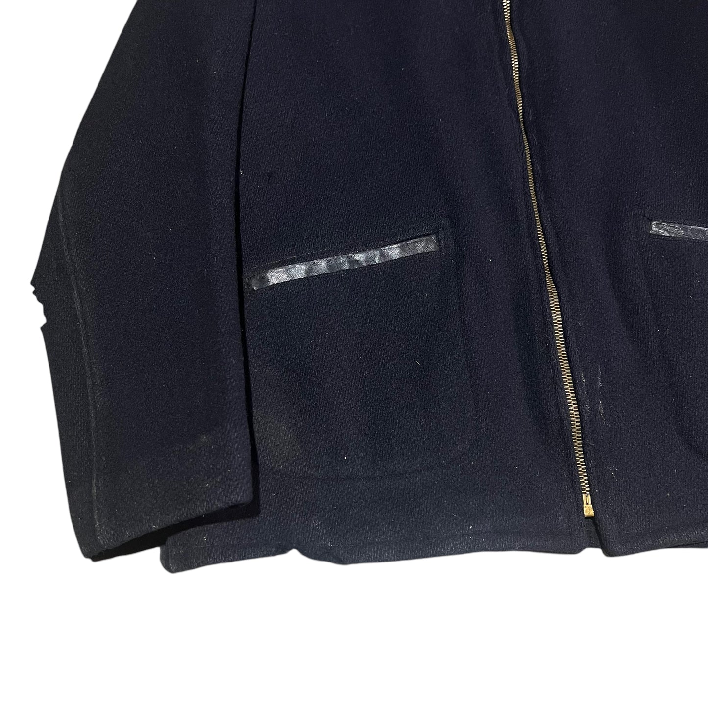 1940s Shenandoah dark navy wool zip up jacket (M/L)