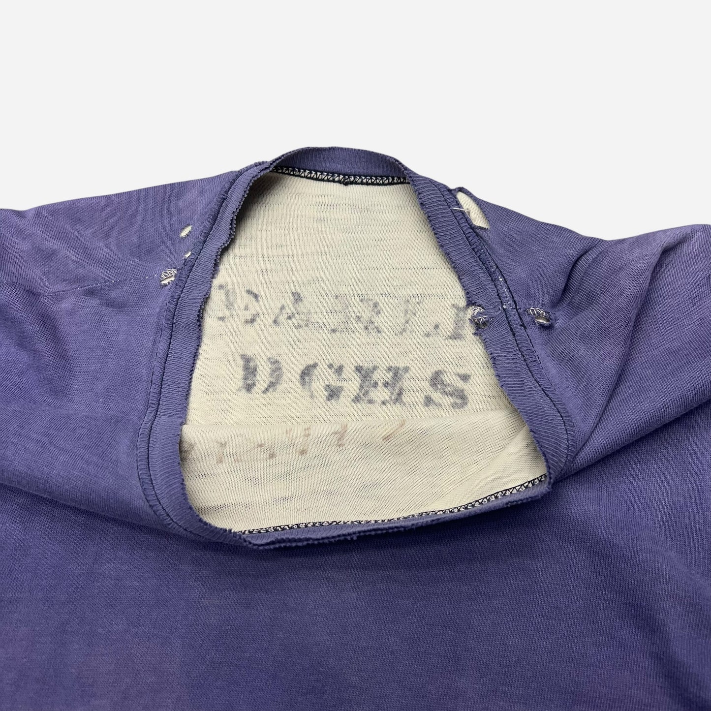 1950s Blue cotton double face gym t shirt (M)