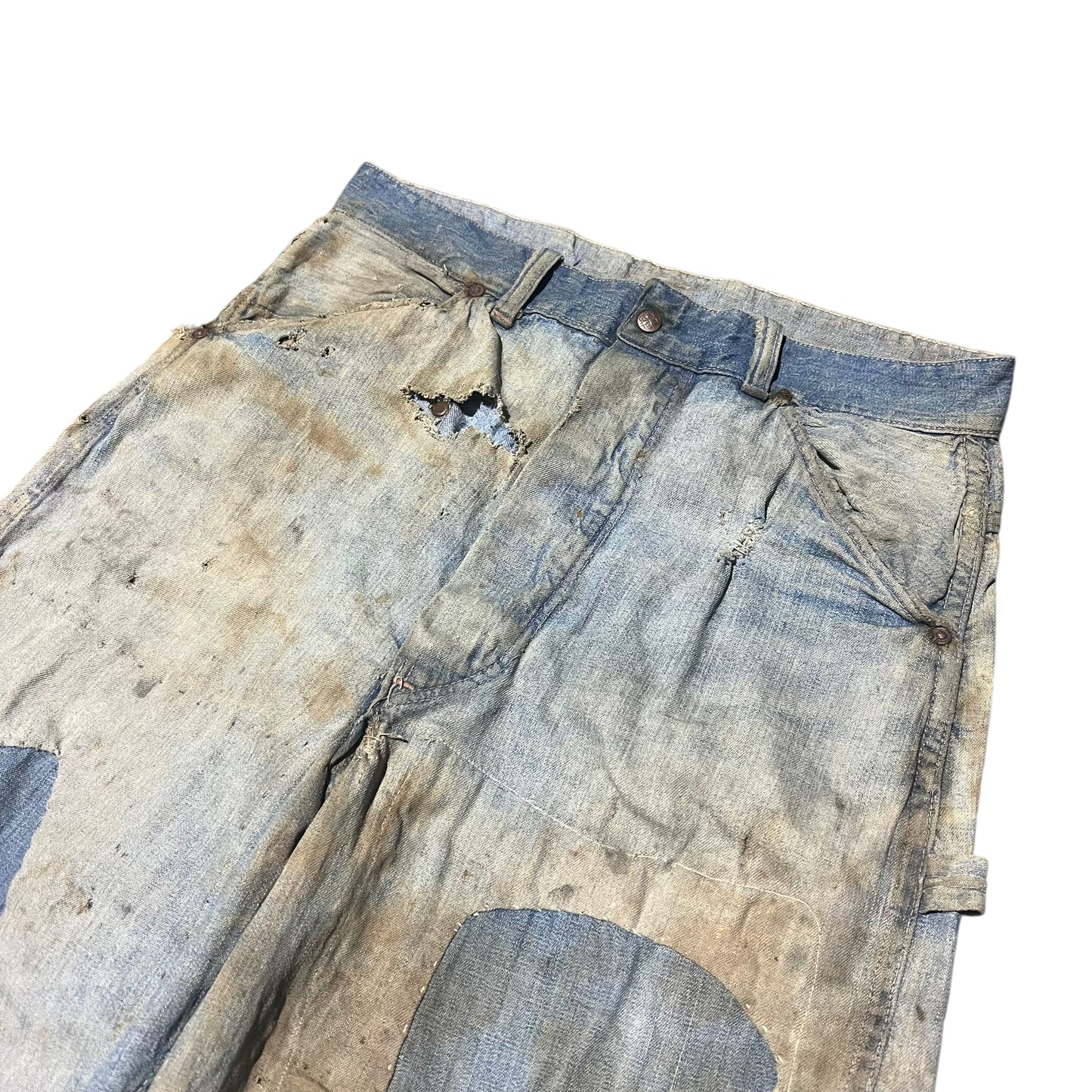 1930s As-is buckleback donut fly denim jeans (31w)