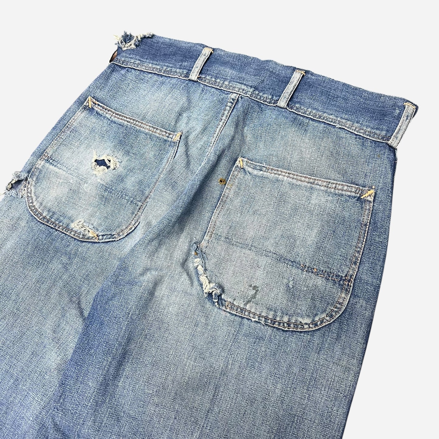 1940s Cowboy brand mule flap denim jeans (28w)