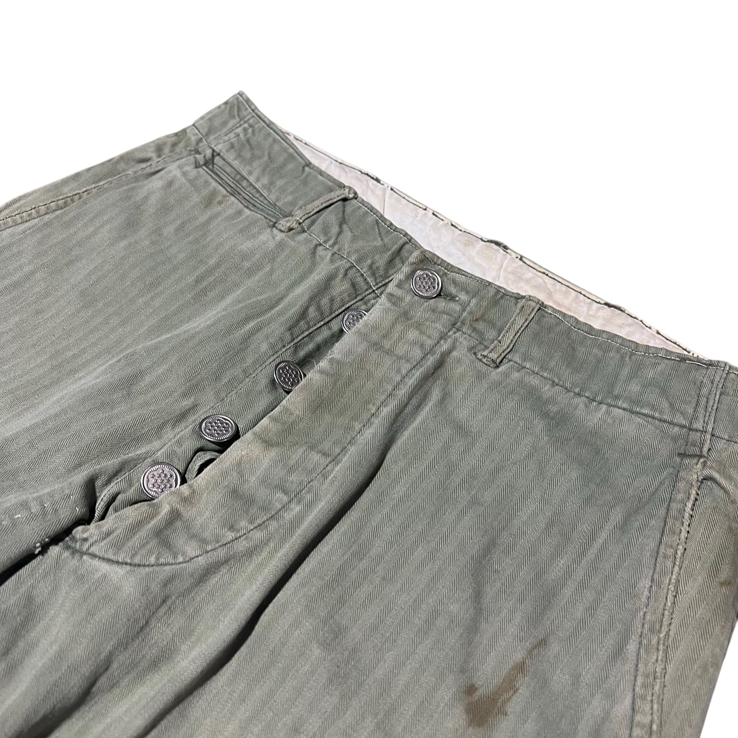 1940s WWII 13 star green hbt pants (30w)