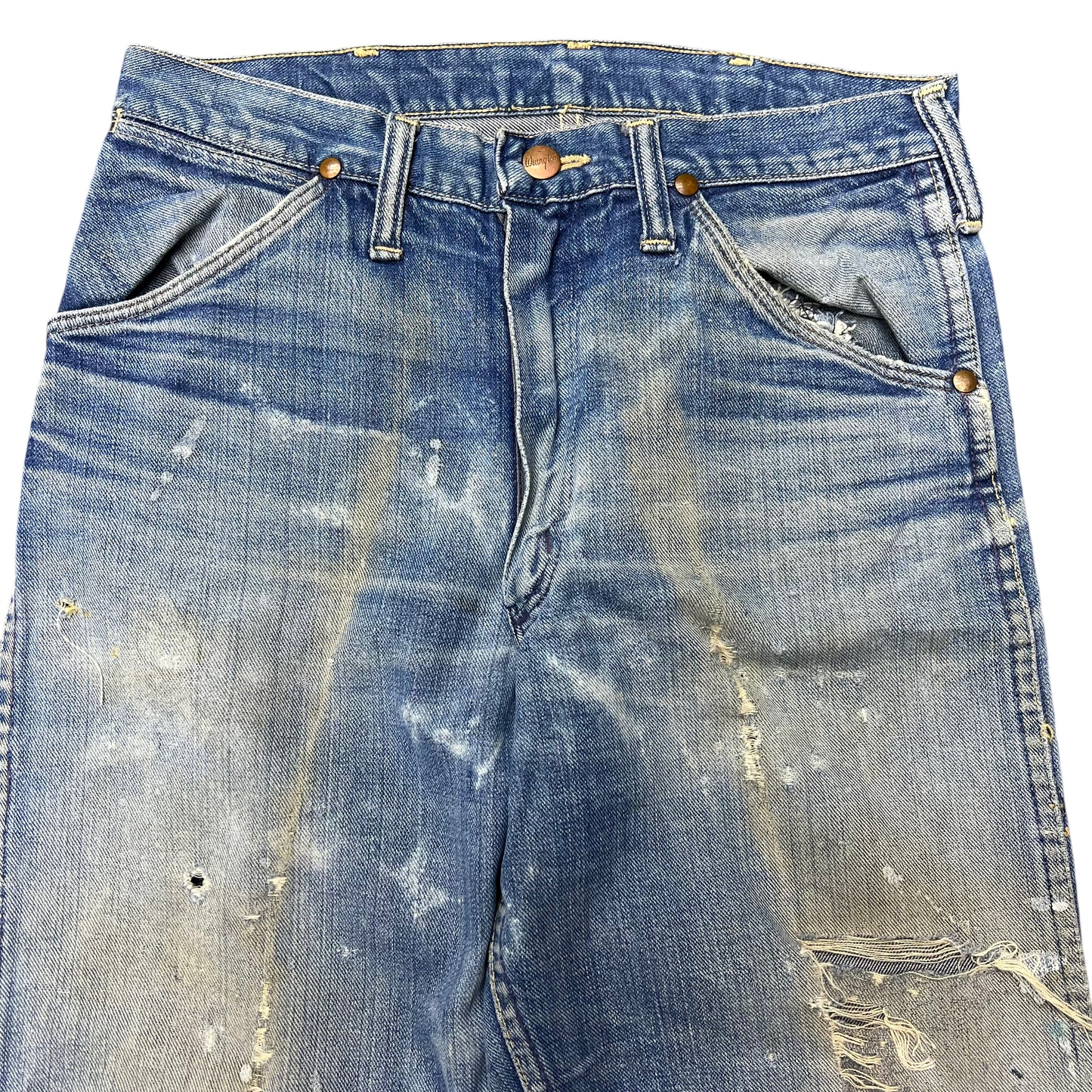 1960s Wrangler faded painted cowboy jeans (30w)