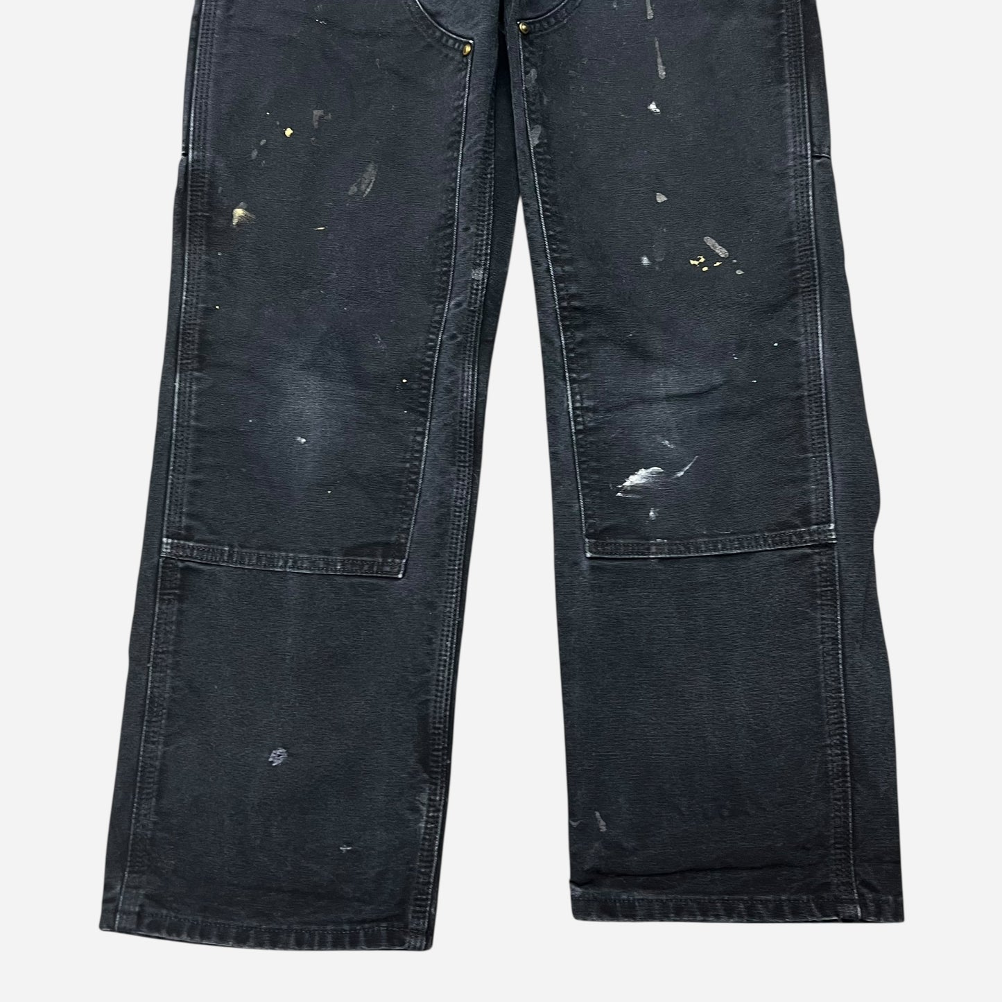 2000s Black Carhartt double knee pants (28w)