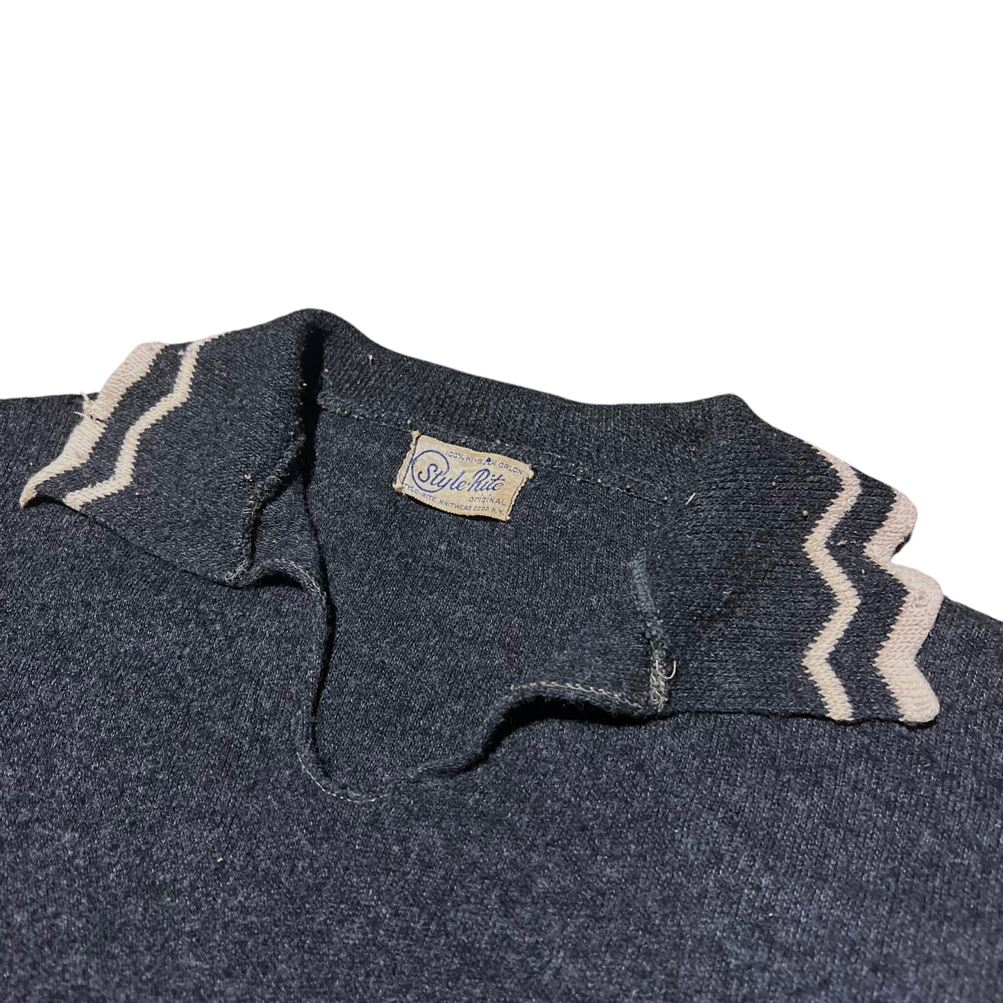 1950s Black wool sweater (S)