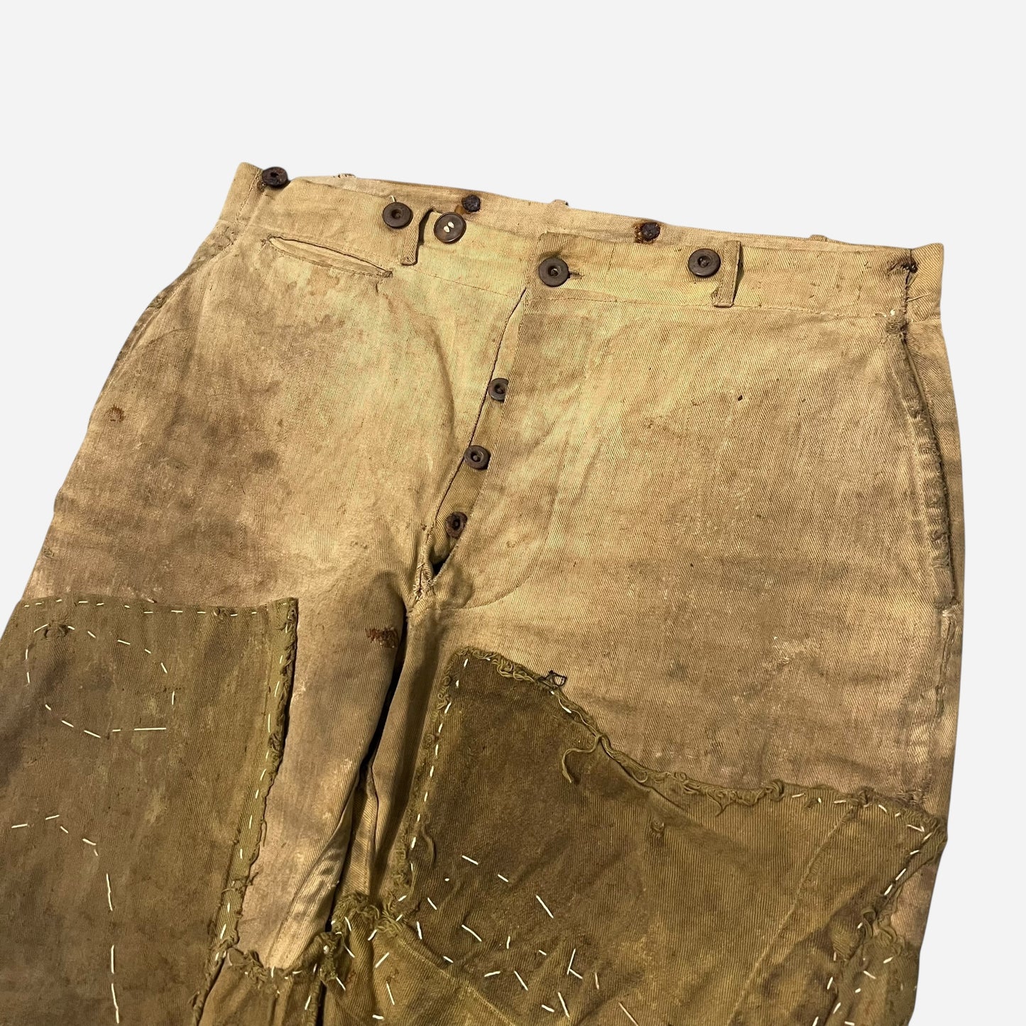 1910s Sweet Orr heavily repaired pants (33w)