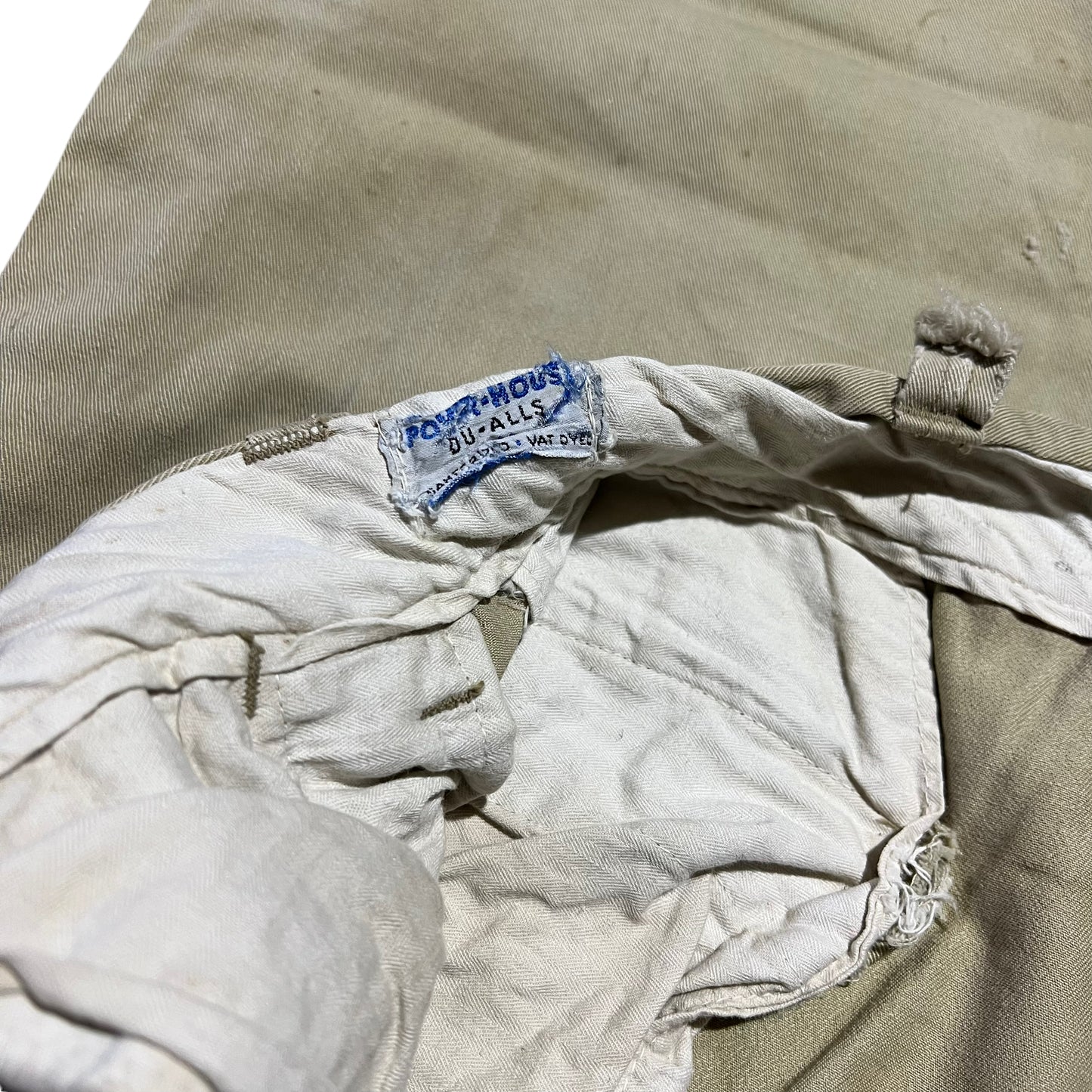 1950s Power House Du-alls khaki chino work pants (33w)