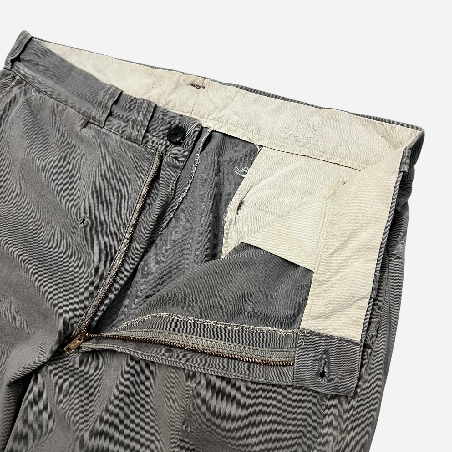 1960s Big Mac repaired gray chinos (34w)