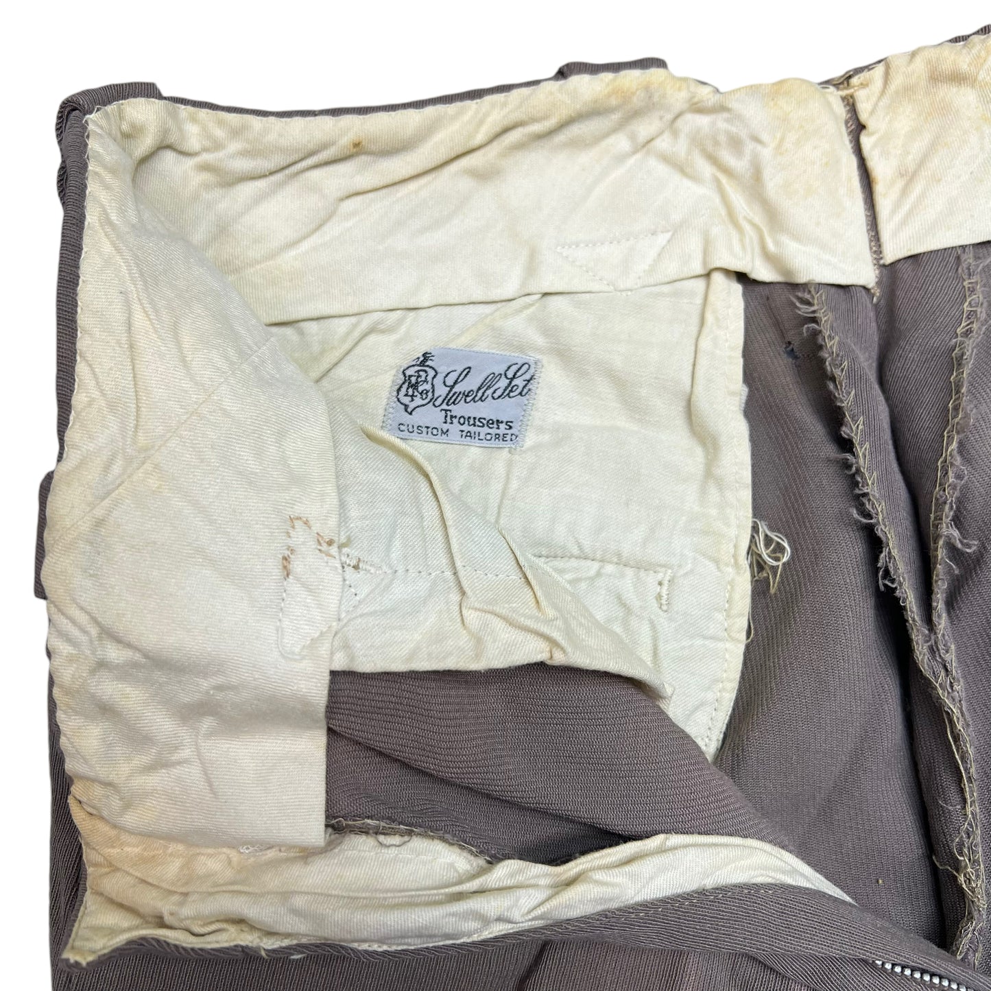 1950s Brown whipcord western pearl snap pants (29w)