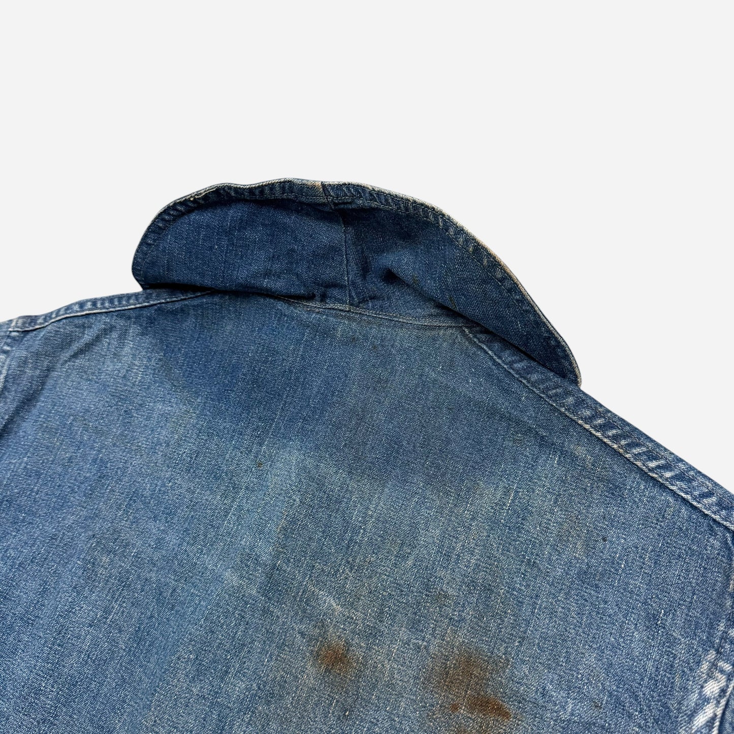 1940s WWII USN denim shawl collar jacket (L)