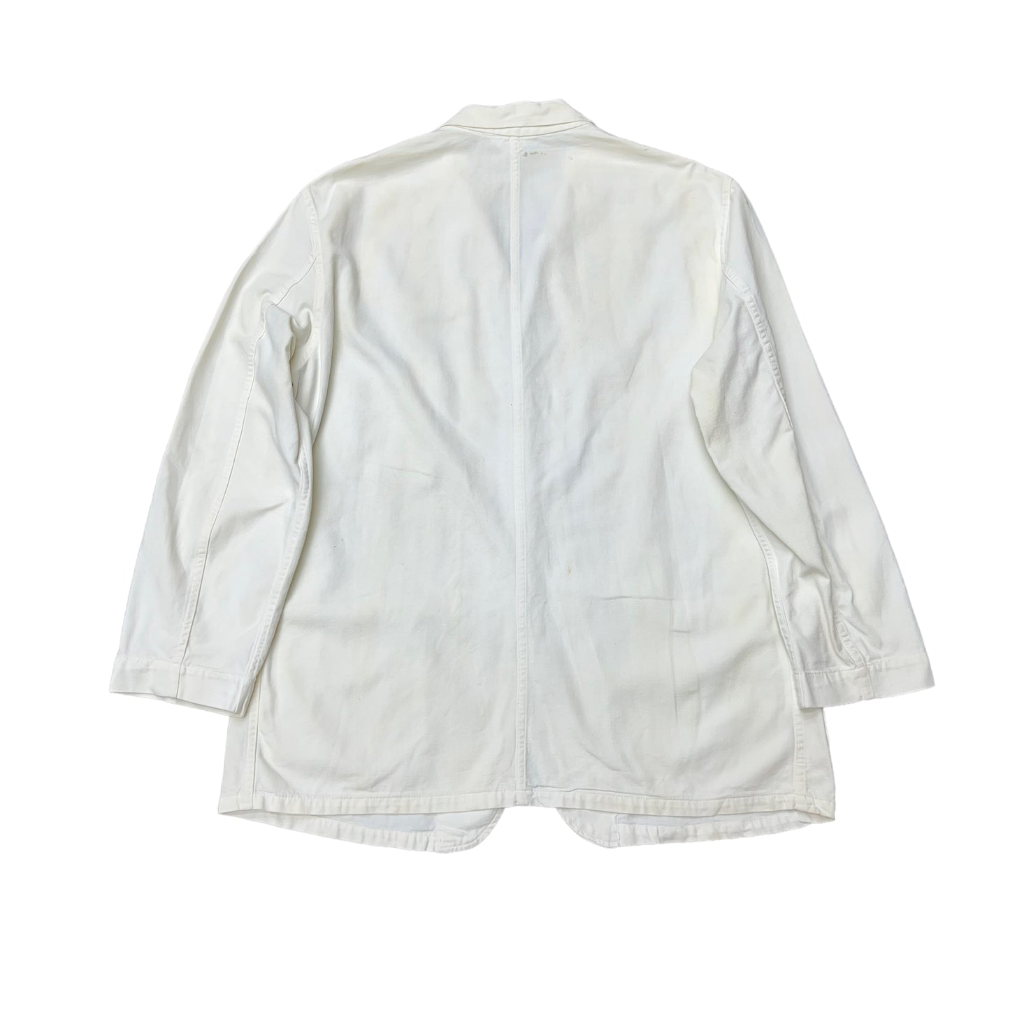1950s 1960s White cotton work chore jacket (L/XL)