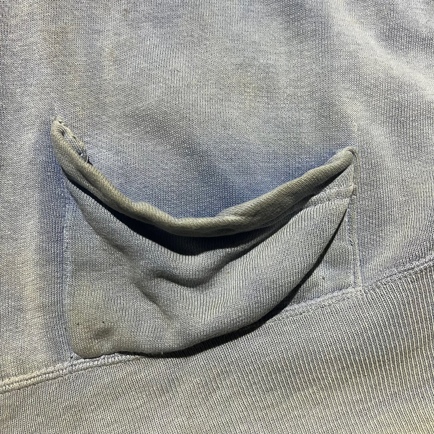 1940s 1950s Blue sun faded zip up sweatshirt (M)