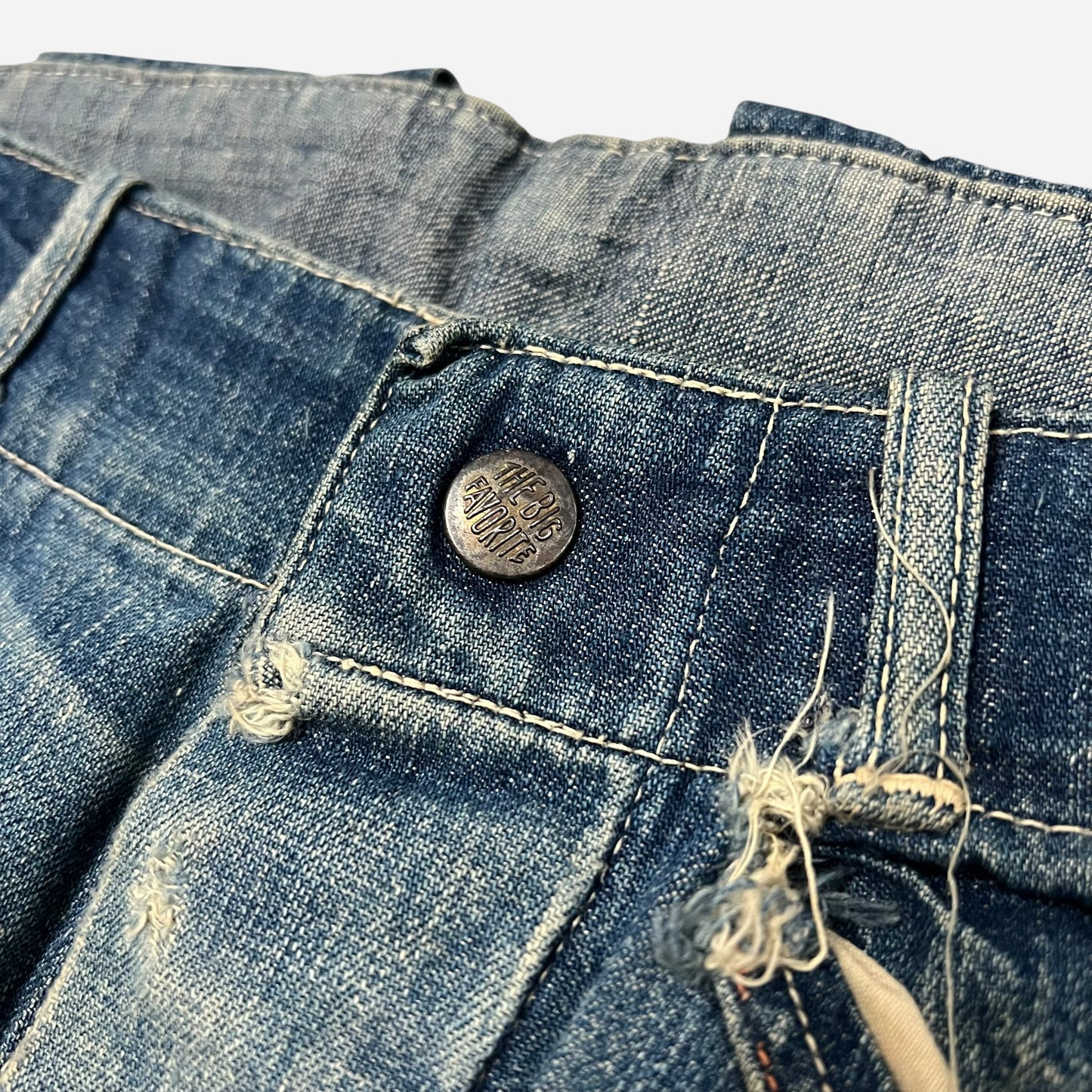 1940s The Big Favorite donut button fly lace back dark wash jeans (28w)