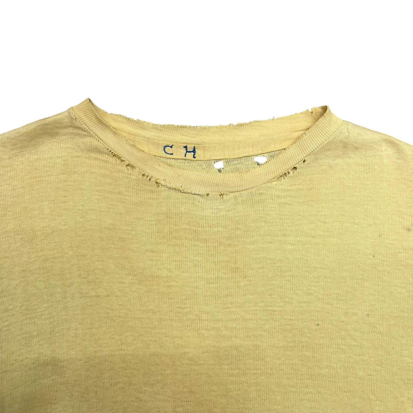 1950s Yellow cotton t shirt (M)