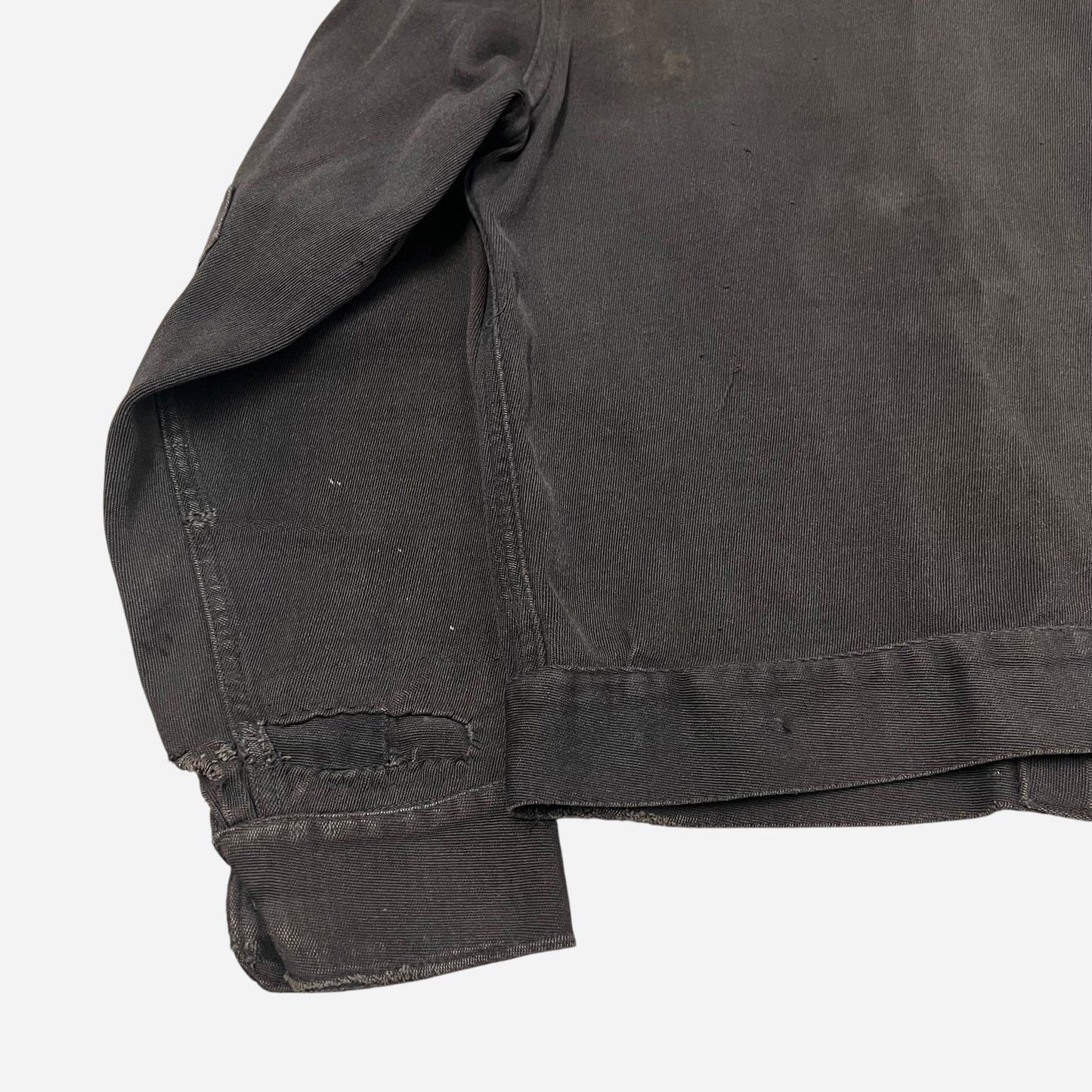 1950s Black/gray Lee cotton whipcord boxy work jacket (M/L)
