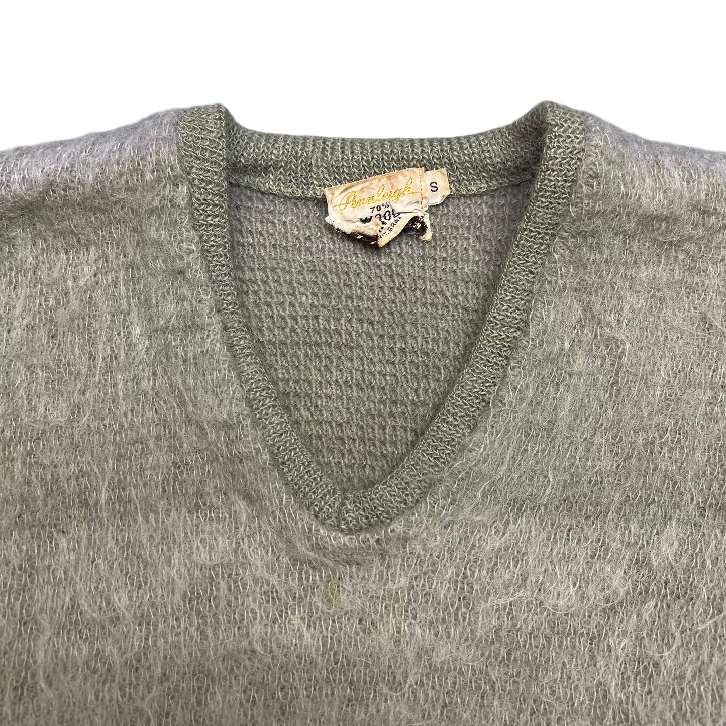 1960s 3 tone mohair knit sweater (S)