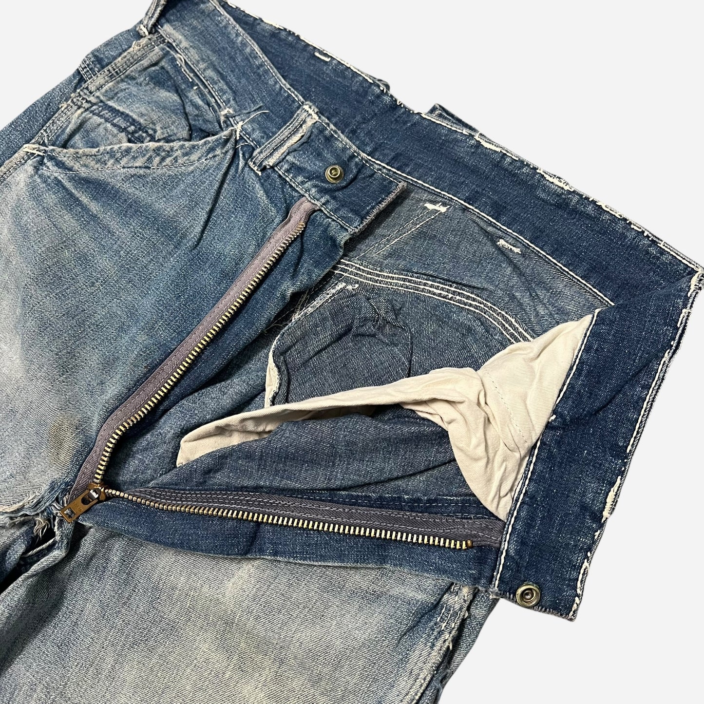 1950s Repaired lace back jeans (29w)