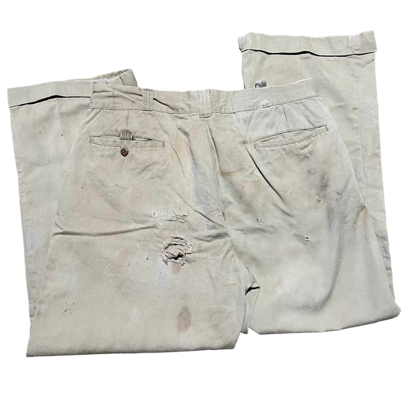 1950s Power House Du-alls khaki chino work pants (33w)