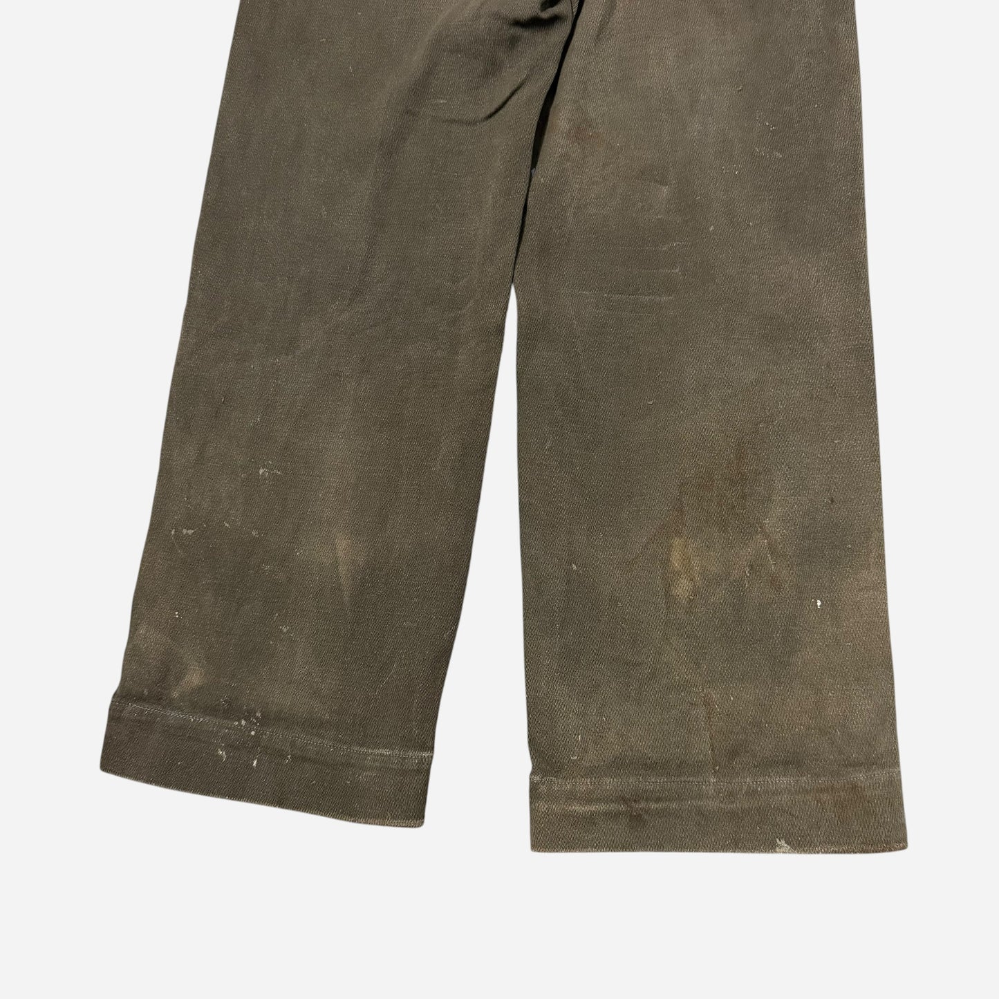 1950s Anvil armada green cotton whipcord work pants (30w)