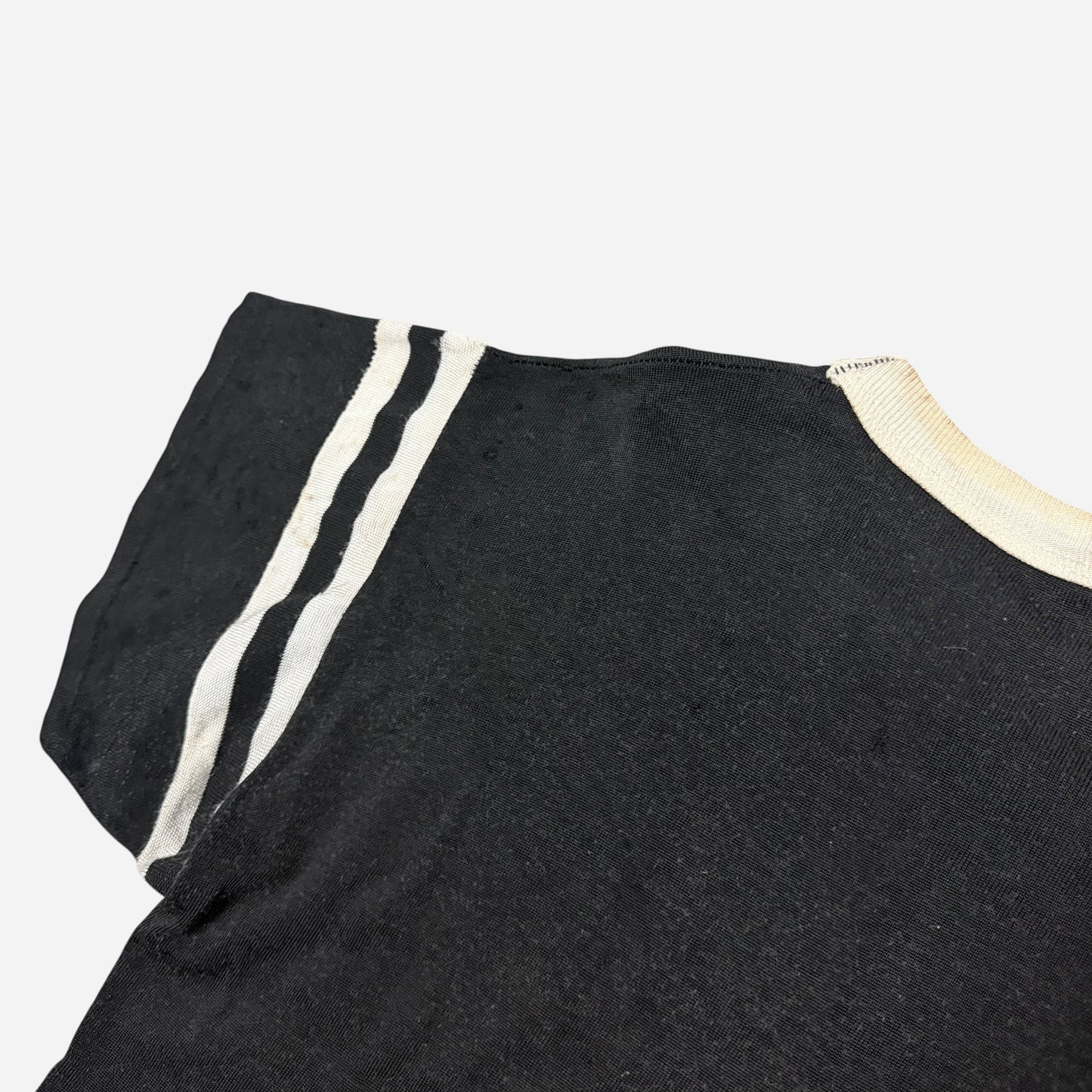 1950s Black rayon/cotton jersey t shirt (M)