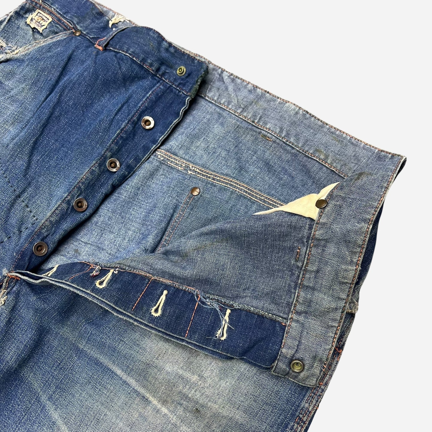1940s N&W donut button fly carpenter denim jeans (38w)
