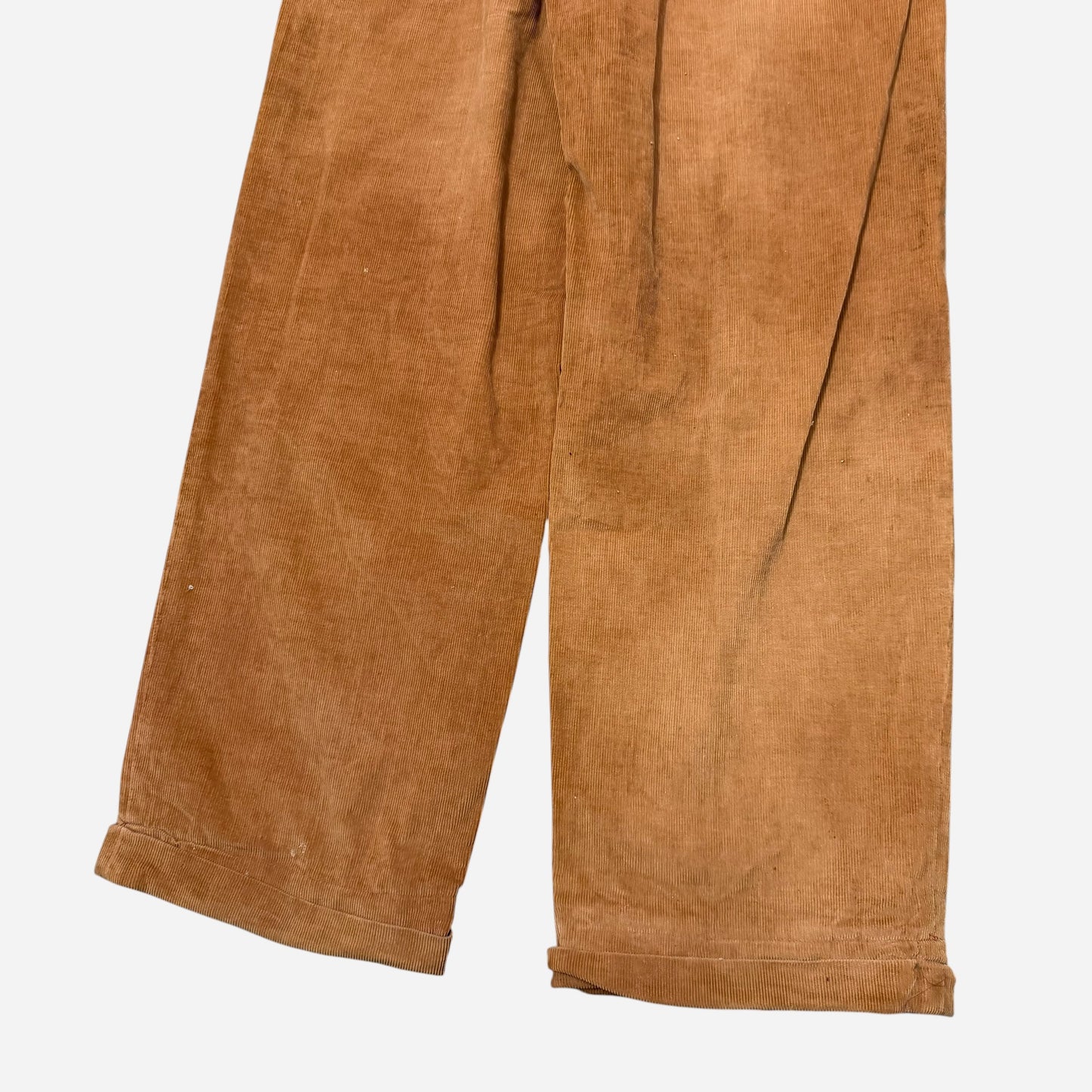 1940s Sunset Loel orange corduroy pleated pants (28w)