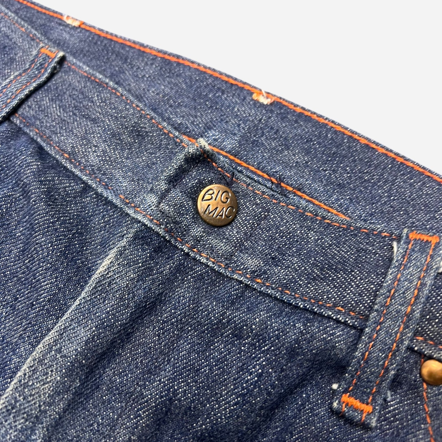 1960s Big Mac dark wash carpenter denim jeans (33w)