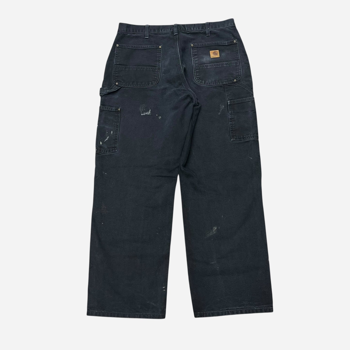 2000s Black Carhartt double knee pants (33w)