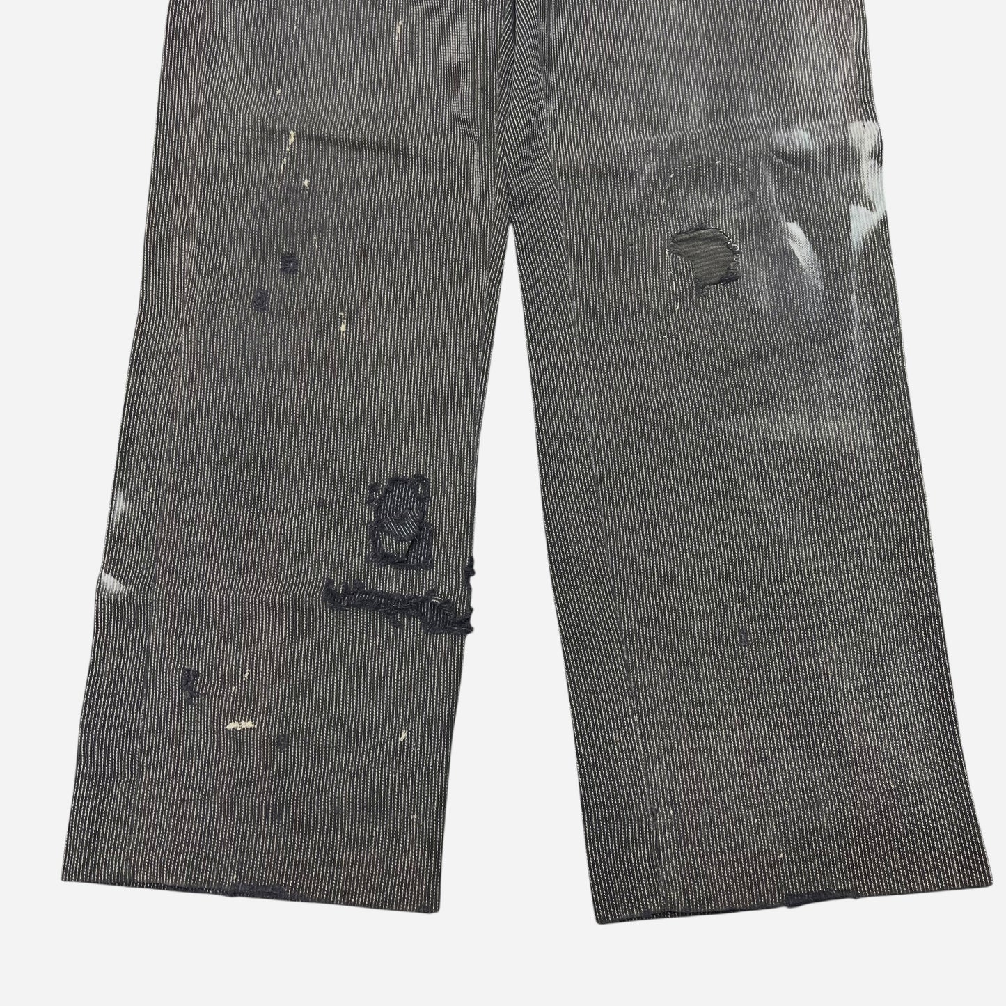 1930s 1940s Salt and pepper coltex wood button fly work pants (30w)