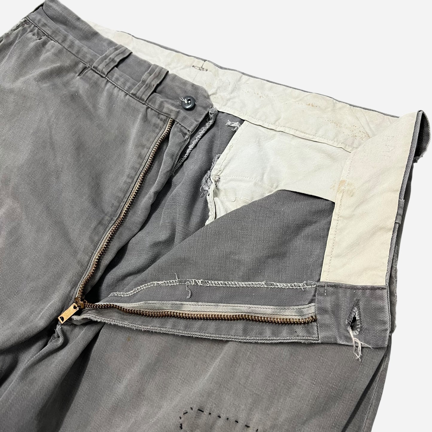 1960s Big Mac repaired gray chinos (33w)