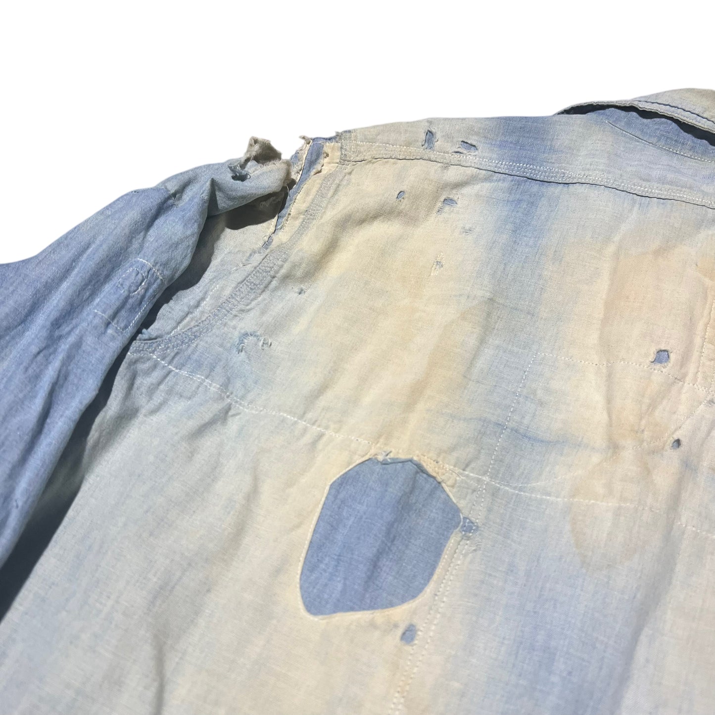 1940s 1950s Repaired Hercules chambray (M/L)