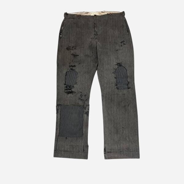 1910s Heavy cotton hbt salt and pepper pants (35w)