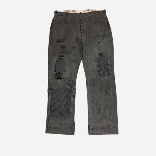 1910s Heavy cotton hbt salt and pepper pants (35w)