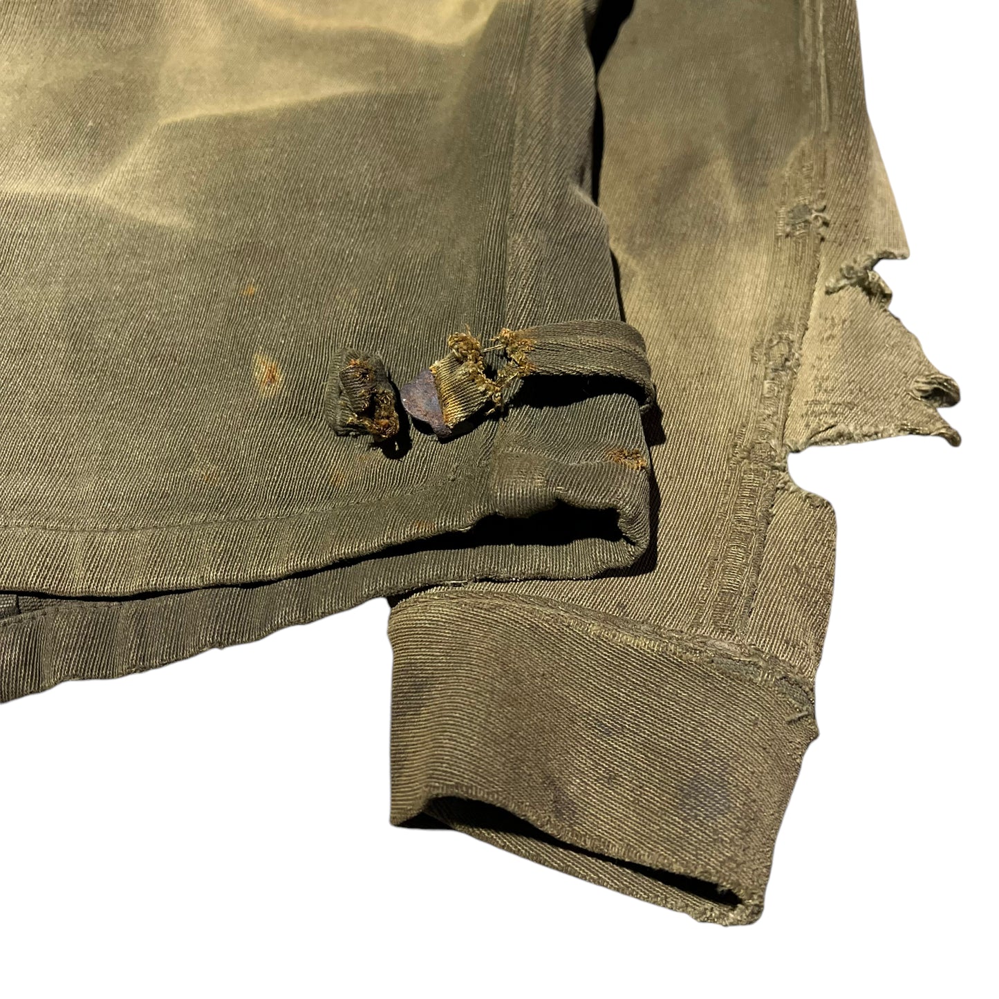 1940s N&W Turner Togs green sun faded whipcord jacket (S)