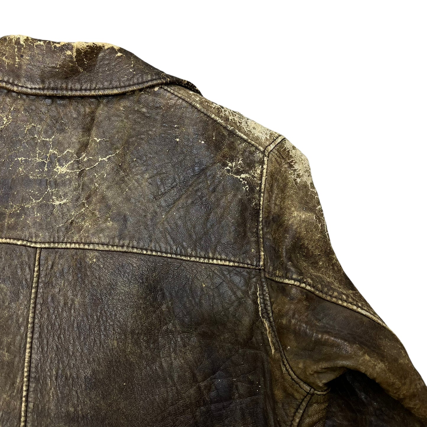 1930s Brown leather car coat (S/M)