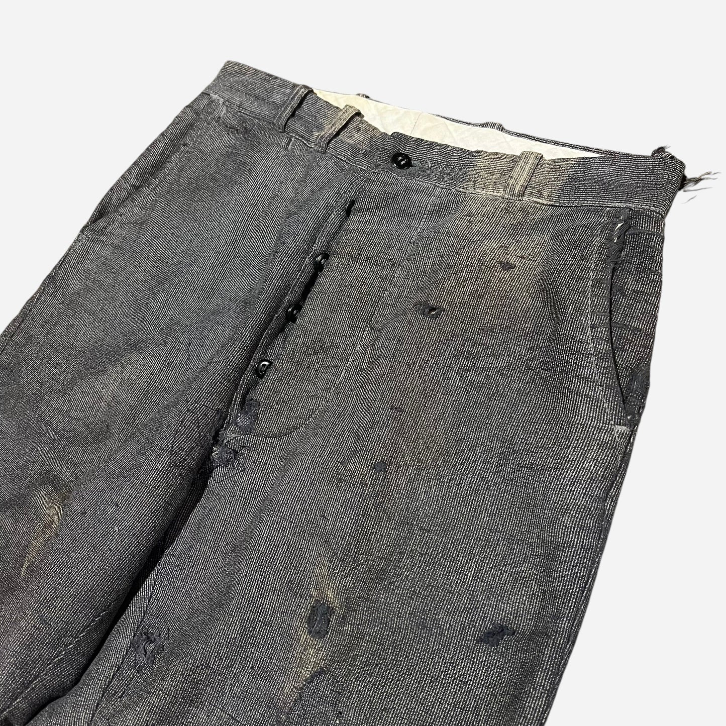 1940s Stifel moleskin salt and pepper work pants (30w)