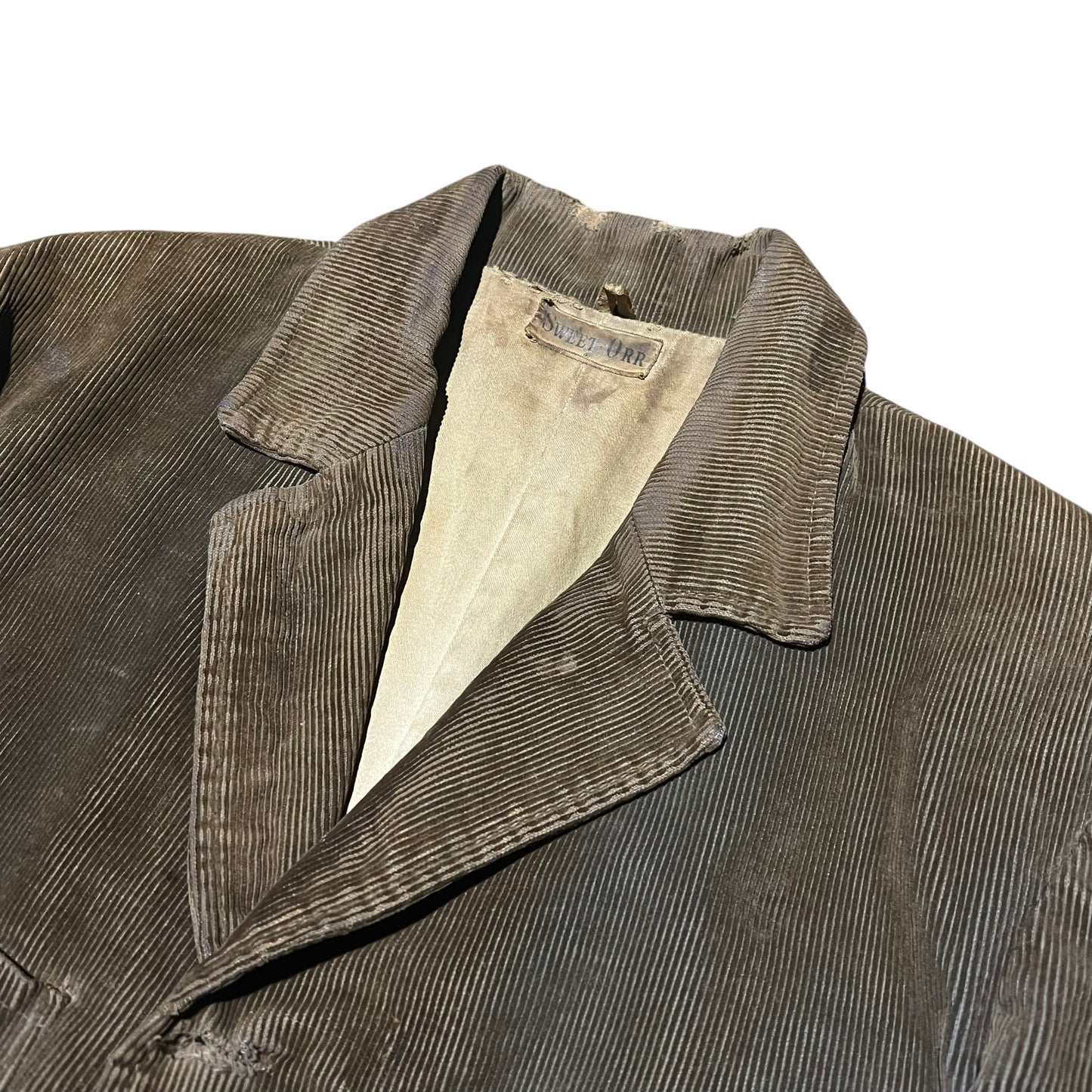 1940s 1950s Sweet Orr corduroy belt back sports jacket (L)