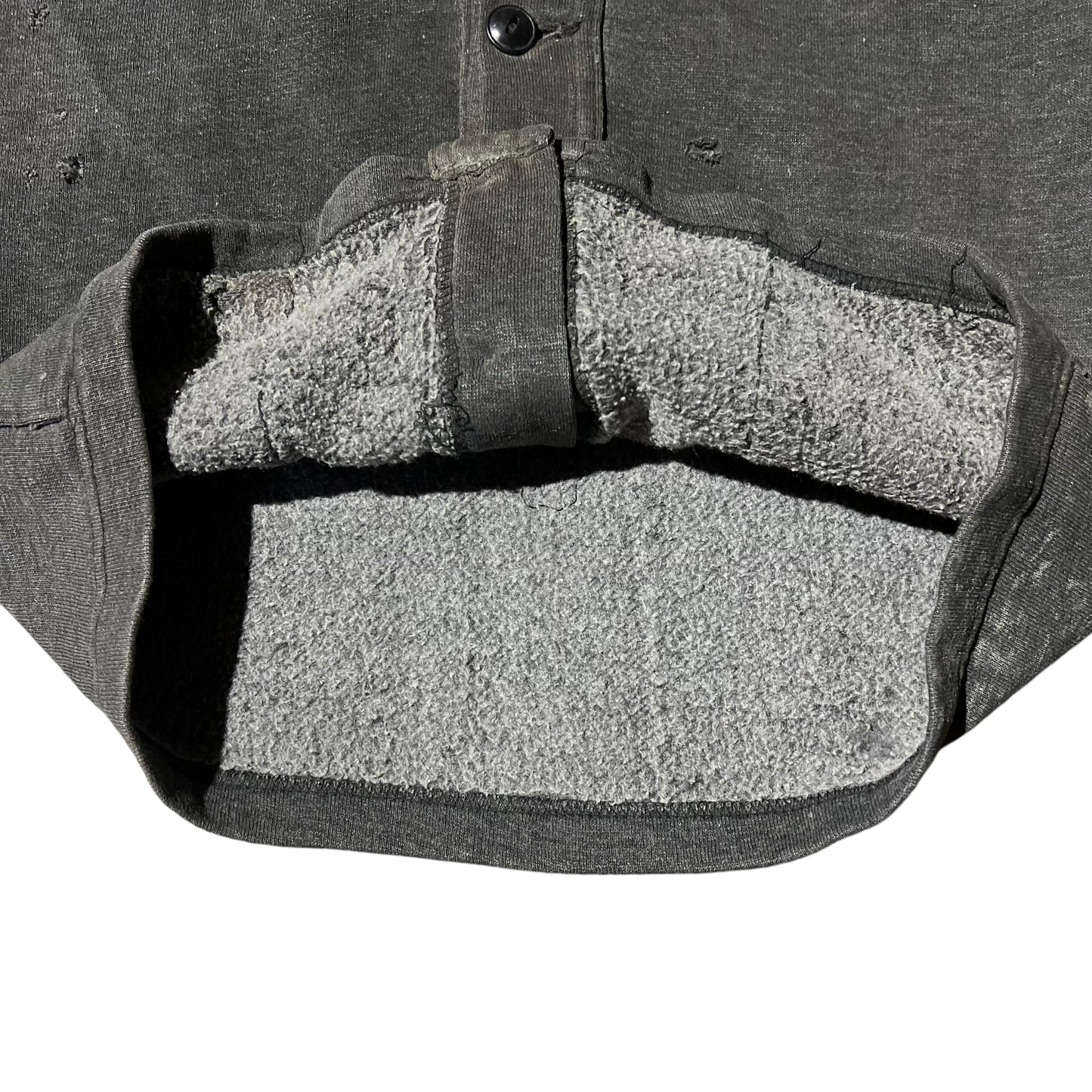 1940s Black sweatshirt cardigan (S)