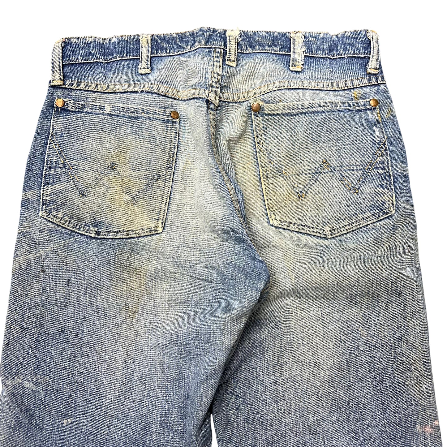 1950s Wrangler Blue Bell distressed cowboy denim jeans (30w)