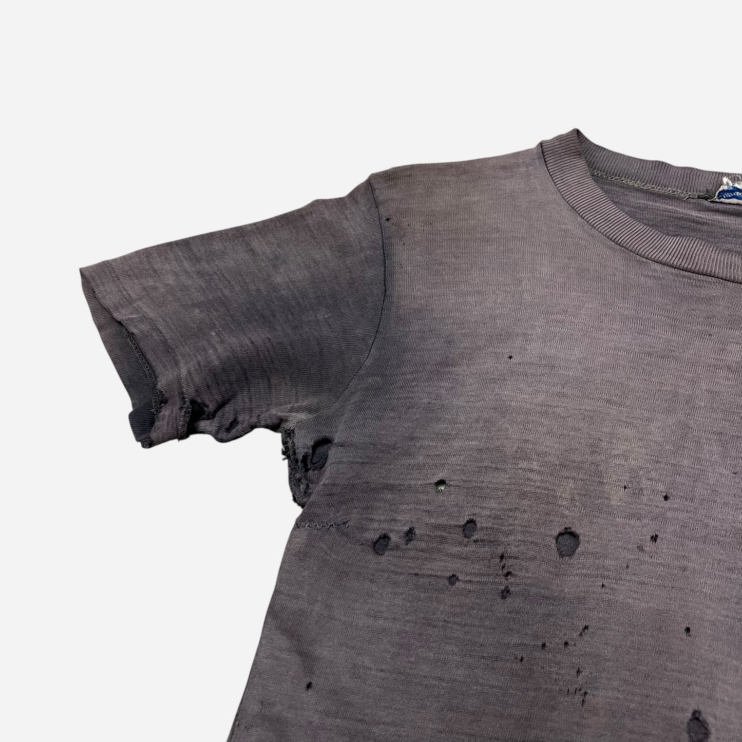 1950s Black sun faded thrashed t shirt (S)