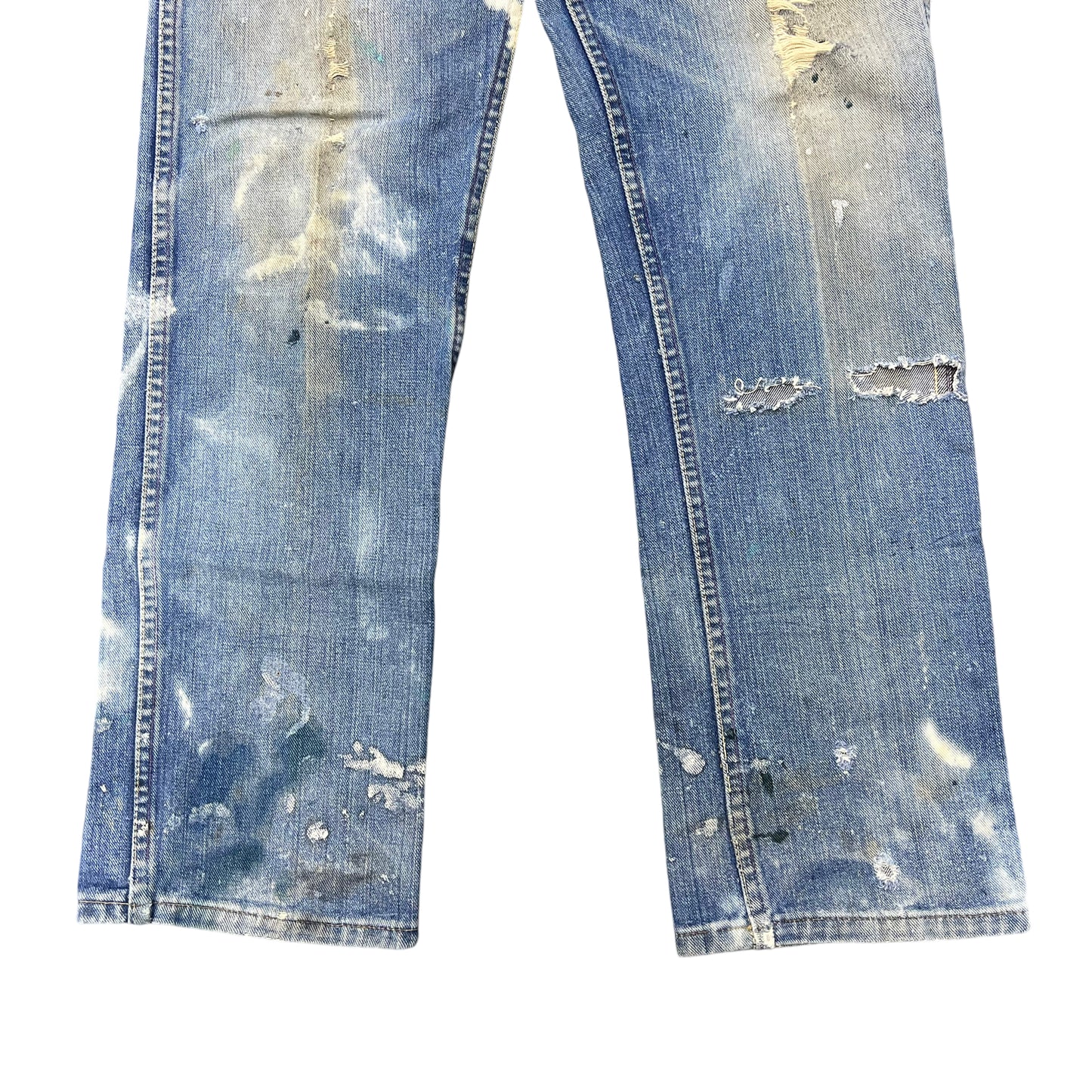 1960s Wrangler faded painted cowboy jeans (30w)
