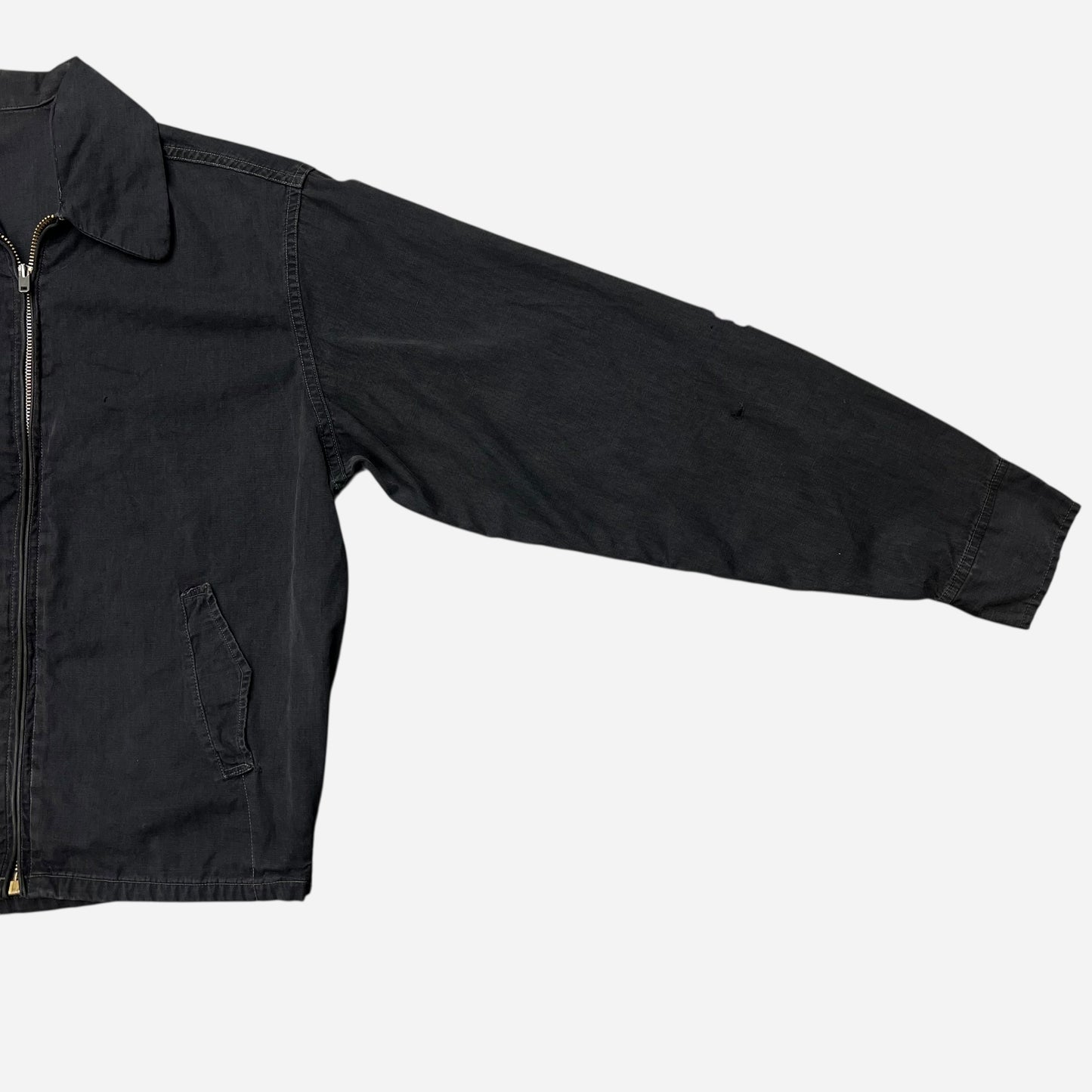 1950s Black cotton light weight boxy jacket (S/M)